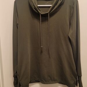 Nike Olive Green Dri-FIT Long Sleeve Hoodie Sweater